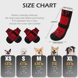 EXPAWLORER Anti Slip Dog Socks to Prevent Licking Paws - Dog Shoes for Hot Pavement, Dog Booties for Hardwood Floors, Dog Boots & Paw Protectors with Grippers for Small Medium Large Senior Dogs