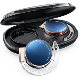 BEVCEFCC Open Ear Headphones Clip on Earbuds on Ear Headphones Wireless Bluetooth 5.3 with Microphone Clip on Bluetooth Earphones Wireless Headphones with Earhooks for Work (Blue)