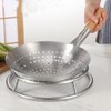 PRETYZOOM Double Layer Round Pot Rack and Wok Ring 10.43
