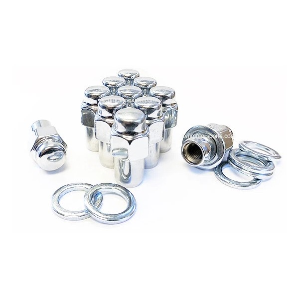 Excalibur (16) Lug Nuts 7/16-20 Chrome Mag Wheel Nuts .75"