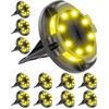 Biling Solar Ground Lights Uplight Sidelight, 12 Packs Bright Solar