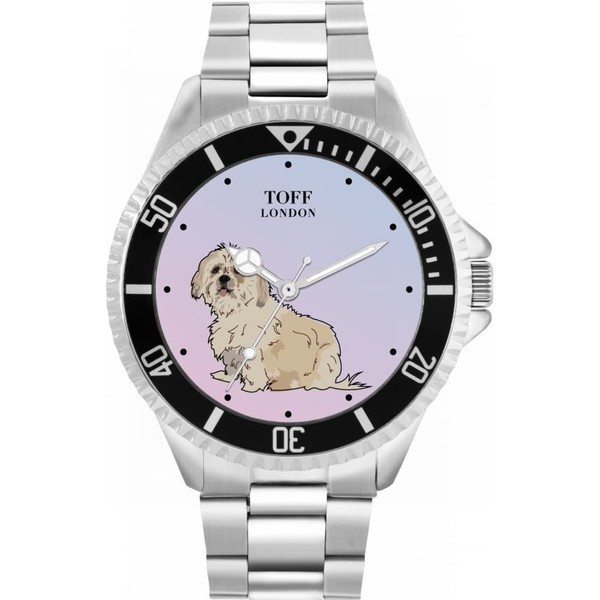 Toff London Lhasa Apso Dog Men's Watch 42 mm Case