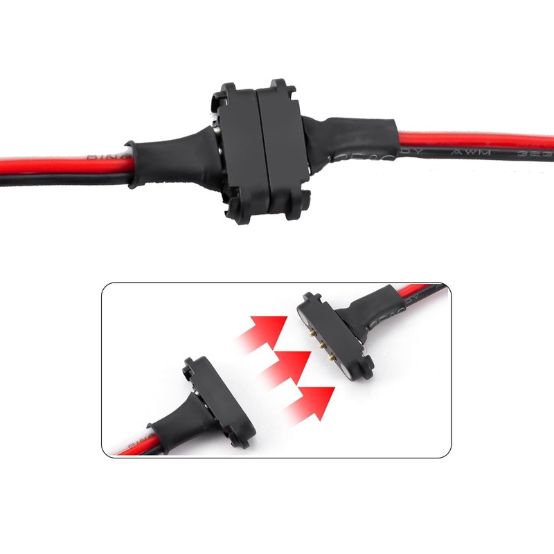 3Pairs RC Models JST Extension Cable Magnetic Snap-on for RC