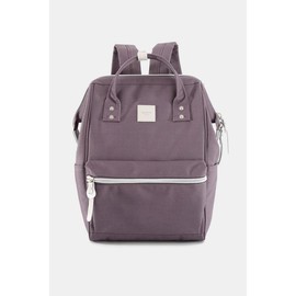 Himawari Water Resistant Canvas Backpack Bag with Side Pockets - Large Size - Color: Purple, Size: One Size