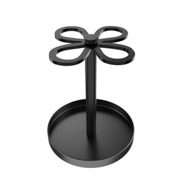 Metal Toothbrush Holders for Bathroom with 4 Slot Black Tooth Brush Holder Stand Countertop Organizer for Family Black