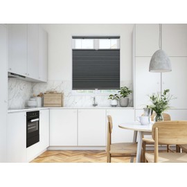 Linen Avenue Cordless Cellular Top Down Bottom Up Blackout Shade 25 W x 66 H, White (Arrives 1/4" Narrower)