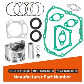 For Yamaha Golf Cart G11 G16 G20 1996-2002 Engine Top End Kit Oversize 0.25mm Piston and Ring Gasket Seal JN6-11635-00