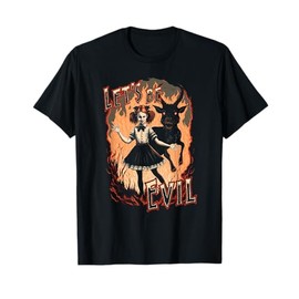 Let's Be Evil Goth Girl And Satanic Goat Dance In Fire T-Shirt