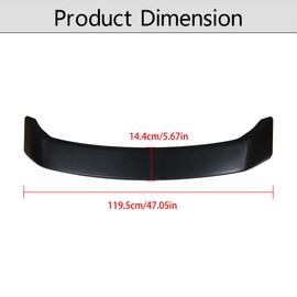 waltyotur Matte Black Trunk Spoiler Wing with LED Brake Light Replacement for Honda Civic 4 Door Sedan 2012-2015