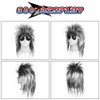 Aomig Mullet Wig Black, 5 Pieces Punk Gothic Rocker Kit