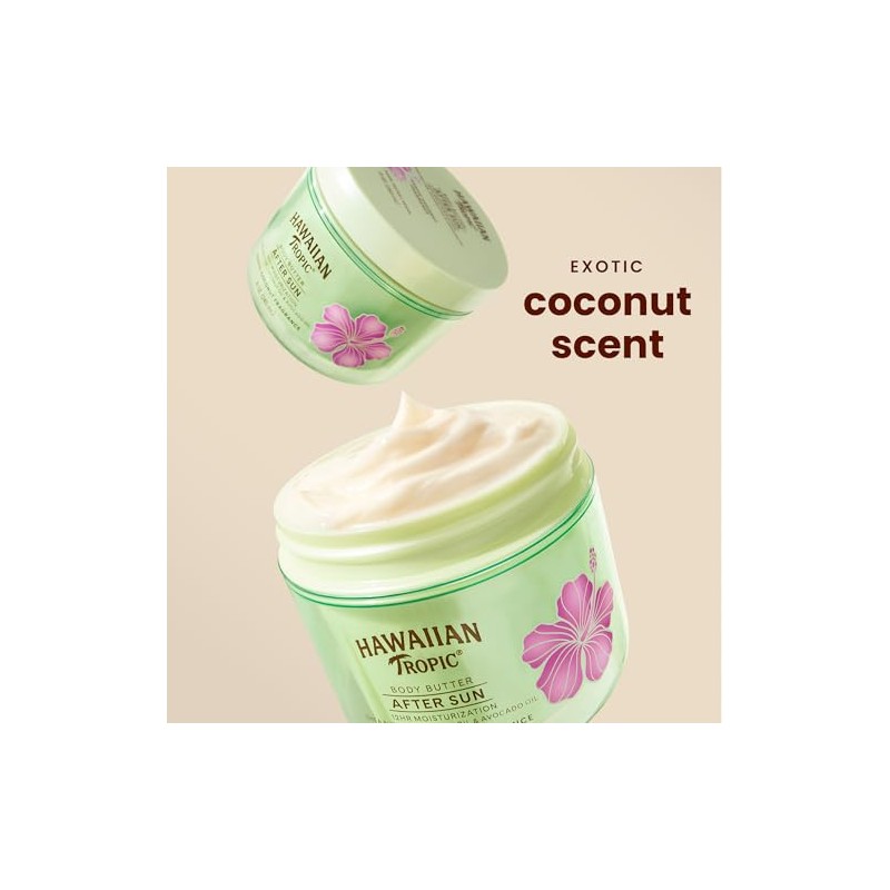 Hawaiian Tropic After Sun Hydrating Body Butter, Exotic Coconut, 8