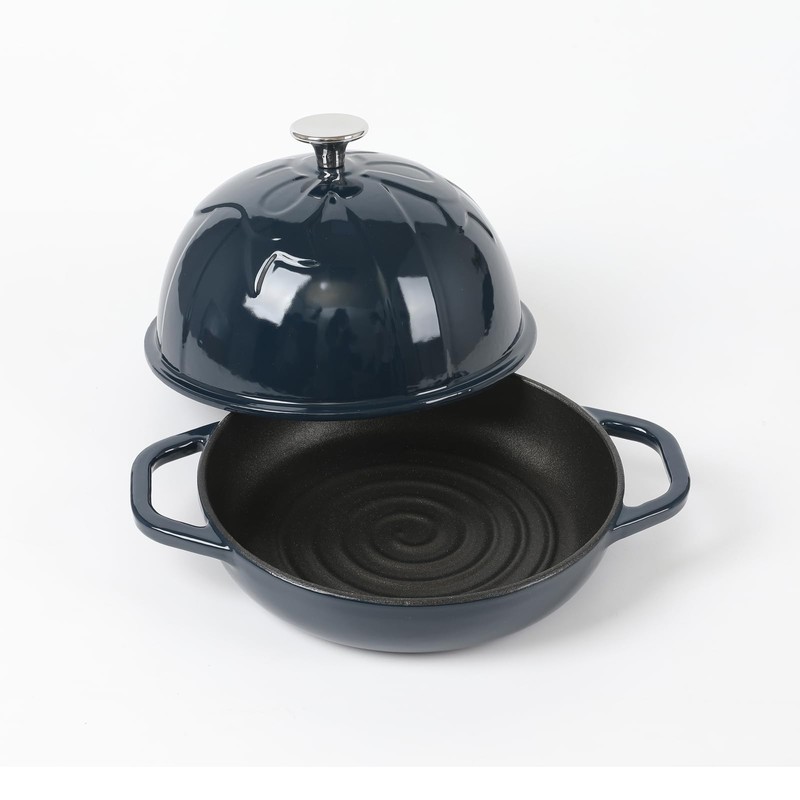 HAWOK Cast Iron Bread Cloche, Dia. 7.8inch/20cm, 0.95qt, Sourdough Baking