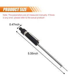 KITUREK Brake Pad Thickness Gauge Measure Tool with Scale, Car Brake Pad Detection Pen Scale Tire Tread Depth Gauge, 1.5mm Thickness Base Plate Brake Pad Tester for Internal External