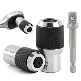 3pcs Tap Socket Set, Tap Extractor Tool Tap Sockets with a 3/8" Socket Adapter, Reamer Extraction Tool for Taps, Reamers, Screw Extractors(Sliver)