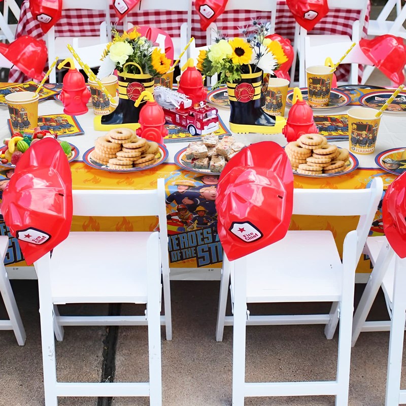 GUBOOM Fireman Sam Party Tableware, Fireman Sam Tableware Set, 73