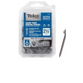 TEKS #9 X 2-1/2 In. External Hex Washer Head Sharp Point Roofing Screws with Washer🔥