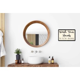 Blackwater Trading Wash Your Hands Ya Filthy Animal Farmhouse Country Metal SIGN 9" x 12" Plaque