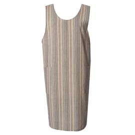 Belly Shijira Apron, Fashionable, Japanese Style Stripes, Made in Japan, Just Put On, beige