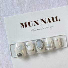 Snowball Nail Tip - Long Oval / 스노우볼 네일팁 - 롱오벌
