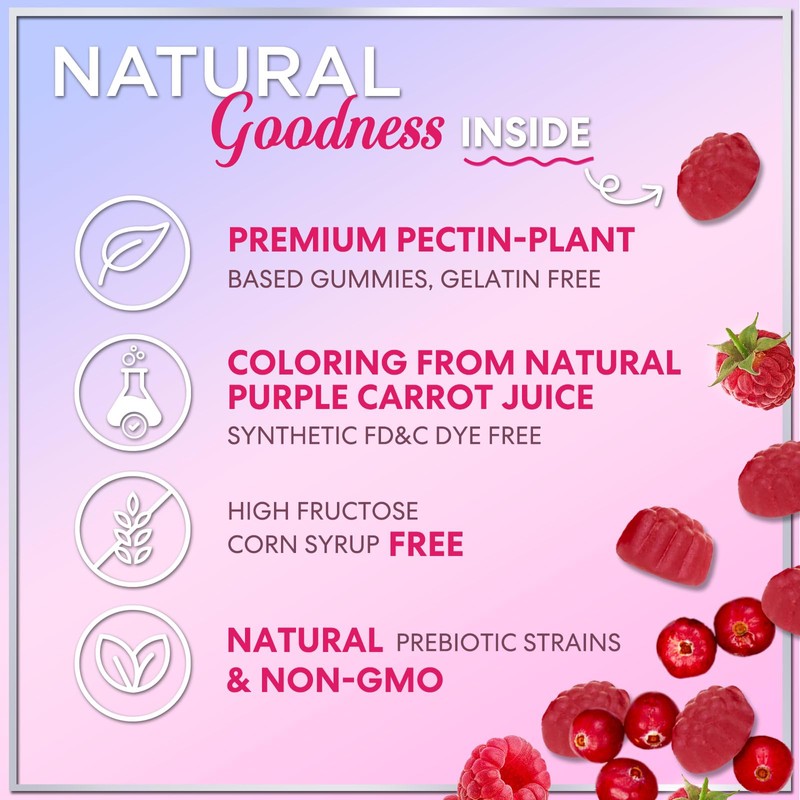 Probiotics for Women Gummies with Cranberry - 6 Premium Strains