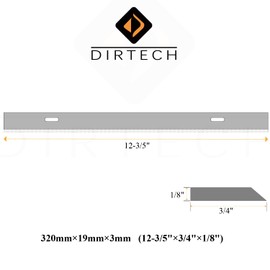 Dirtech 12-3/5"" HSS Planer Blades Knives Replacement for Dewalt DW733 Thickness Planers, Single Cutting Edge, 4 Pieces, Silvery, HSSDW733zhai-2TK-DR-4p