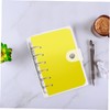 Operitacx 2pcs 6 Handbook Case PVC Loose Leaf Binder Clear
