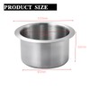 2Pcs Stainless Steel Drop-in Cup Drink Holder Silver Game Table