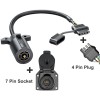 Peakelect 7 Way Blade to 4 Way Flat Trailer Plug