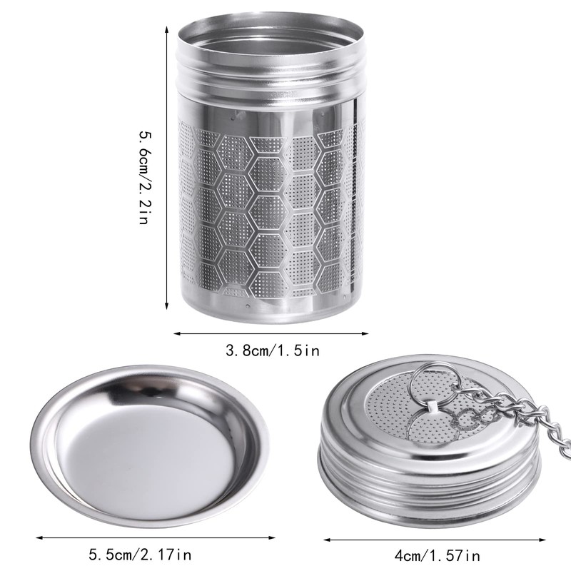 2 Pack Tea Strainers Infuser for Loose Tea 304 Stainless