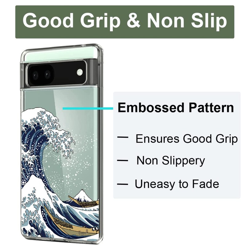 Unov Case Compatible with Pixel 6a Case Clear Transparent Slim