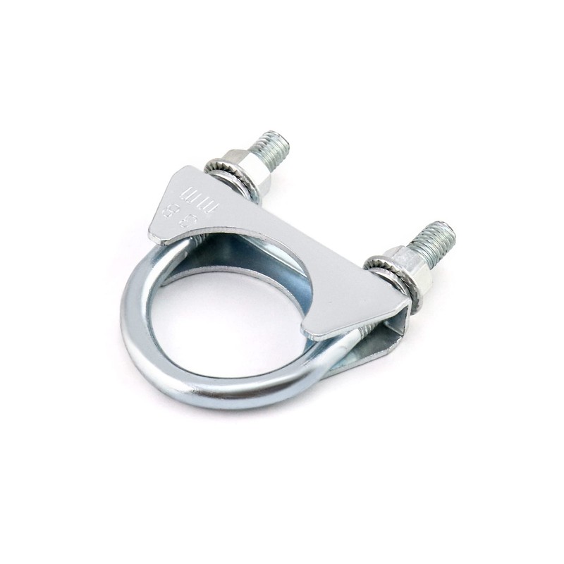 QWORK U-Bolt Muffler Tip Exhaust Hook, 1-1/2" OD 2Pcs Stainless