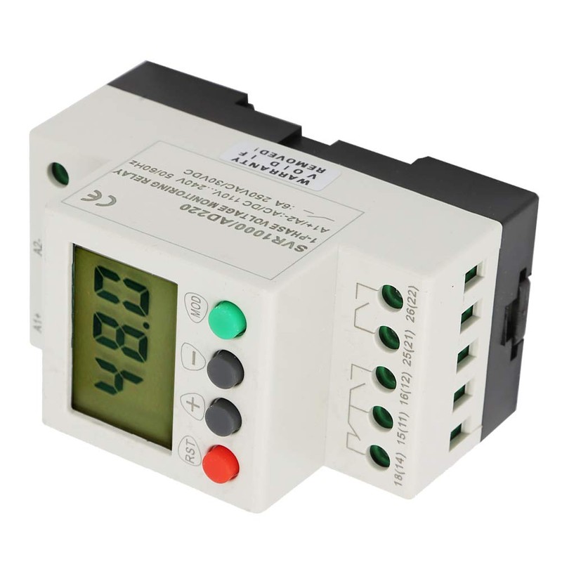 SVR1000 Single Phase Relay Surge 20V-80V Undervoltage 0.1V-30V AC/DC (AD220)