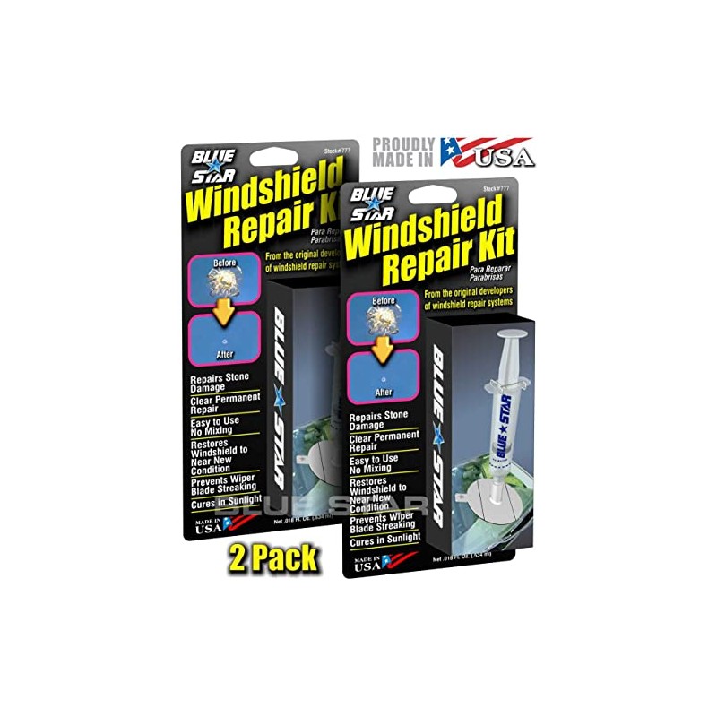 Blue Star Do-It-Yourself Windshield Repair Kit .027 Fl Oz. (2