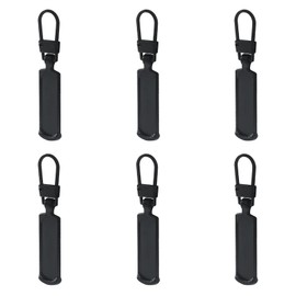 Zorfeter 6PCS Zipper Pull Replacement with Box, Upgraded Zipper Tags Cord Pulls Universal Zipper Slider Handle, Easy to Install Hook-Style Zipper Pulls for Jackets/Backpacks/Suitcases(Black)