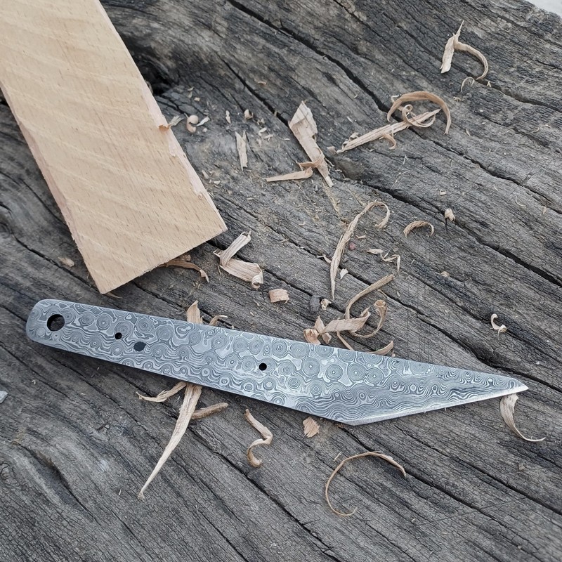 HAWK KNIVES Handmade Damascus Steel Blade Kiridashi Knife - 2.5