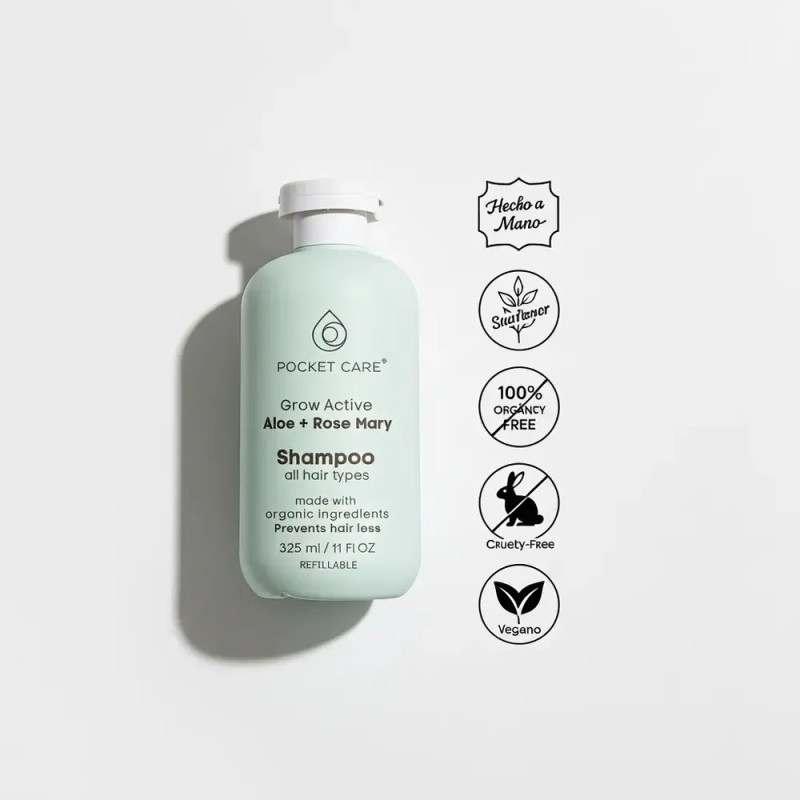 Shampoo Orgánico Artesanal Sábila Romero Verbena Kit 2pzs