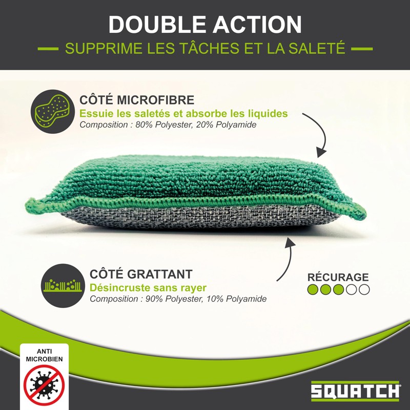 SQUATCH® | Set of 4 Washable Sponges | Economy Pack