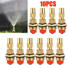 Unbranded 1/2" Brass Spray Nozzle Atomizing Lawn Misting Sprinkler Patio Gardening 10pcs