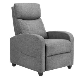 Idle Way Rocker Recliner Sofa Swivel Glider Chair with High Back & Footrest Massage Couch - Grey