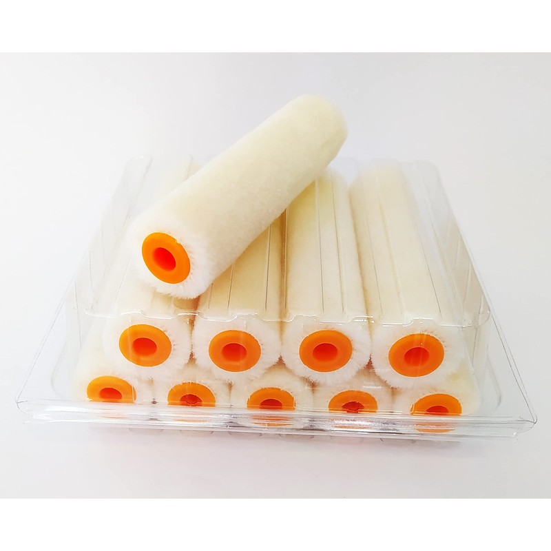 10 x Quercos Velour Paint Rollers, 10 cm, Velour Paint