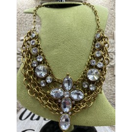 CG Vintage Designer Cg Beautiful Art Cross Pendant Princess Necklace Earrings NWT