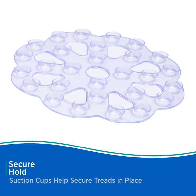 Kenney KN61549 Vinyl Bath Treads with Suction Cups for Use