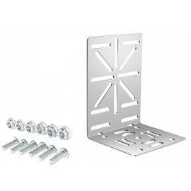 SamIdea CCTV Camera Mount Bracket Adapter, L-Shape Security Camera Mount Plate, Universal Wall Ceiling Mounting Brackets for PTZ Camera and Dome Surveillance Camera (Stainless Steel Dome Mount Plate)