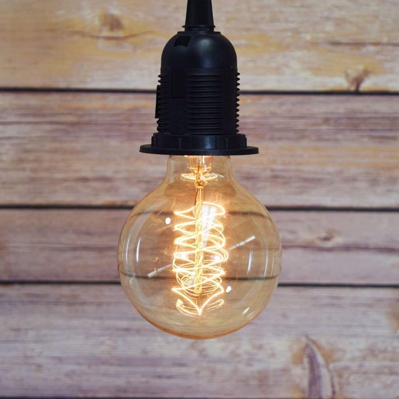 CTKcom G30 Edison Globe Bulbs (2 Pack)- G95 E27 Antique