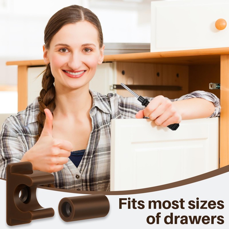Juexica 8 Pairs False Cabinet Front Clip False Drawer Front