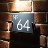 Badgemaster Modern Anthracite Grey House Number Sign Plaque Stainless Steel