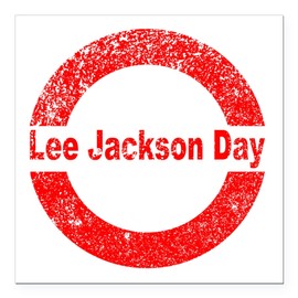 CafePress Lee Jackson Day Square Car Magnet, Magnetic Bumper Display