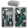 Hi-Spec 3.6V Cordless Electric Screwdriver Set with Interchangeable Bits, Green