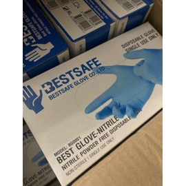 BestSafe Nitrile Powder Free  Gloves  - Size  L 100 Count