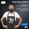 MoonWorks® BBQ Apron for Men with Saying "Hier grillt der